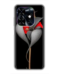Чохол для TECNO Spark Go 2024 (BG6) з картинкою «Срібна фантазійна квітка»