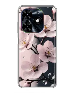Чохол для TECNO Spark Go 2024 (BG6) з картинкою «Ніжня сакура та краплі»