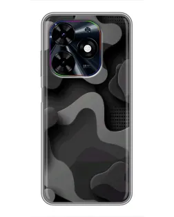 Чохол для TECNO Spark Go 2024 (BG6) з картинкою «Темний абстрактний камуфляж»