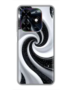 Чохол для TECNO Spark Go 2024 (BG6) з картинкою «Чорно-біла спіраль»