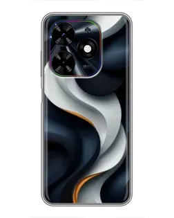 Чохол для TECNO Spark Go 2024 (BG6) з картинкою «Об'ємні чорно-білі стрічки»