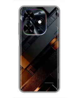 Чохол для TECNO Spark Go 2024 (BG6) з картинкою «Чорні геометричні блоки»