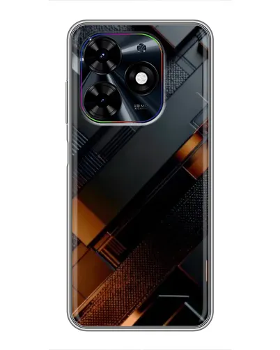 Чохол для TECNO Spark Go 2024 (BG6) з картинкою «Чорні геометричні блоки»