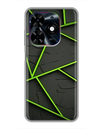 Чохол для TECNO Spark Go 2024 (BG6) з картинкою «Зелені геометричні лінії»