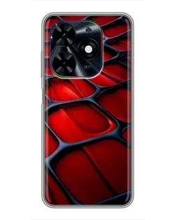 Чохол для TECNO Spark Go 2024 (BG6) з картинкою «Червона глянцева сітка»