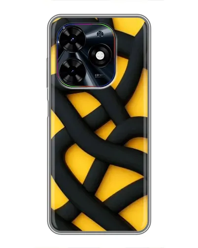 Чохол для TECNO Spark Go 2024 (BG6) з картинкою «Чорне жовте переплетення»