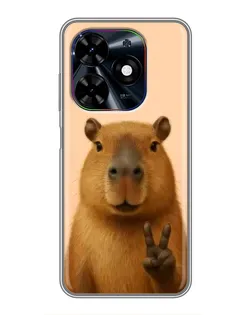 Чехол для TECNO Spark Go 2024 (BG6) с картинкой «Капибара виктория» Чехол для TECNO Spark Go 2024 (BG6) с картинкой «Капибара виктория»