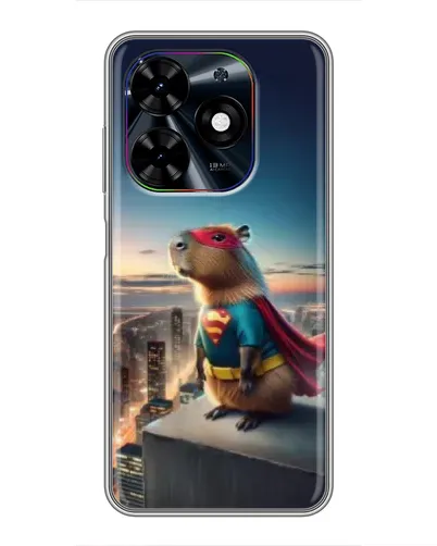 Чехол для TECNO Spark Go 2024 (BG6) с картинкой «Капи-мен супергерой»