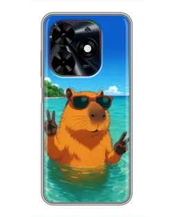 Чехол для TECNO Spark Go 2024 (BG6) с картинкой «Морская капибара» Чехол для TECNO Spark Go 2024 (BG6) с картинкой «Морская капибара»