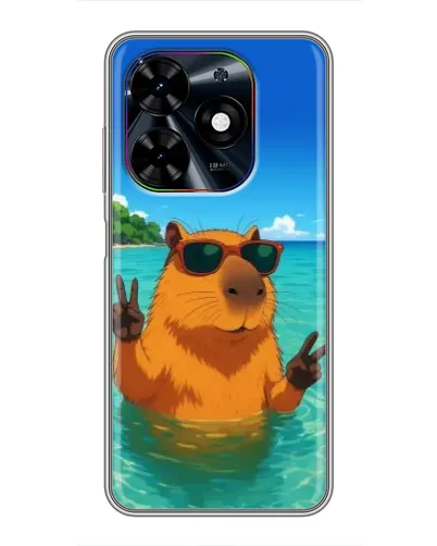 Чехол для TECNO Spark Go 2024 (BG6) с картинкой «Морская капибара»