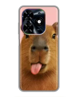 Чехол для TECNO Spark Go 2024 (BG6) с картинкой «Капибара с языком» Чехол для TECNO Spark Go 2024 (BG6) с картинкой «Капибара с языком»