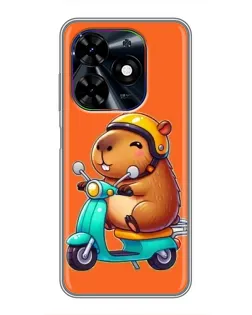 Чехол для TECNO Spark Go 2024 (BG6) с картинкой «Капибара на скутере» Чехол для TECNO Spark Go 2024 (BG6) с картинкой «Капибара на скутере»
