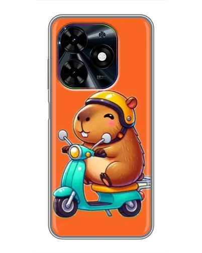 Чехол для TECNO Spark Go 2024 (BG6) с картинкой «Капибара на скутере»