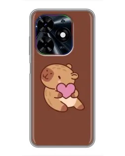 Чехол для TECNO Spark Go 2024 (BG6) с картинкой «Капибара с сердцем» Чехол для TECNO Spark Go 2024 (BG6) с картинкой «Капибара с сердцем»