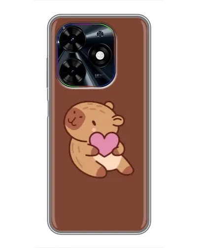 Чехол для TECNO Spark Go 2024 (BG6) с картинкой «Капибара с сердцем»