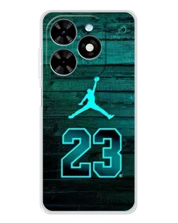 Чехол для TECNO Spark Go 2025 с картинкой «Jordan Cyan 23»