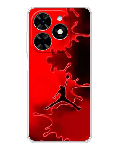 Чехол для TECNO Spark Go 2025 с картинкой «Jordan Red Smoke»