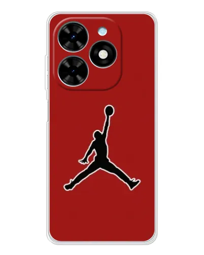 Чехол для TECNO Spark Go 2025 с картинкой «Jordan Red Back»