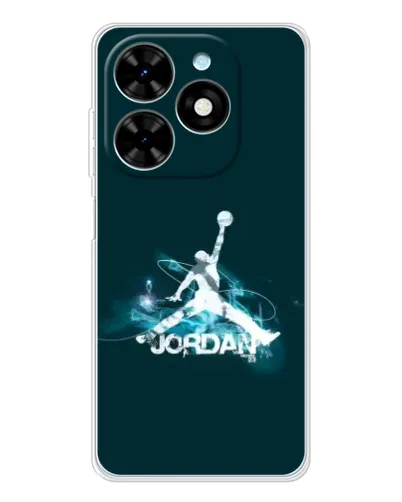 Чехол для TECNO Spark Go 2025 с картинкой «Jordan Blue Fire»
