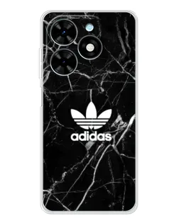 Чехол для TECNO Spark Go 2025 с картинкой «Белый мрамор Adidas»