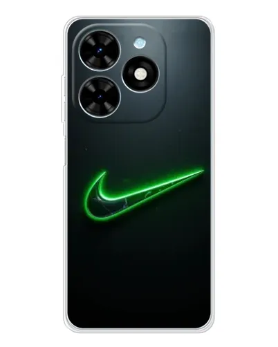 Чехол для TECNO Spark Go 2025 с картинкой «Неоновый контур Nike»