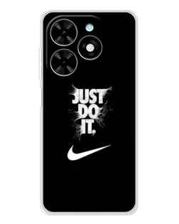 Чехол для TECNO Spark Go 2025 с картинкой «Текстовый принт Nike»