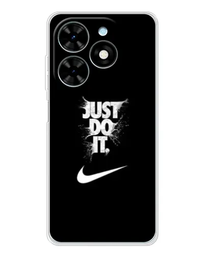 Чехол для TECNO Spark Go 2025 с картинкой «Текстовый принт Nike»