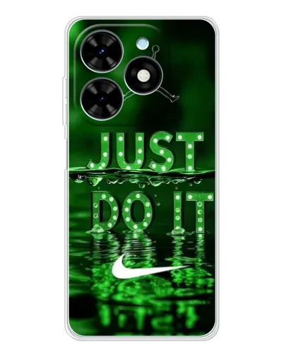 Чехол для TECNO Spark Go 2025 с картинкой «Зеленый неоновый Nike»