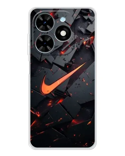Чехол для TECNO Spark Go 2025 с картинкой «Nike — эффект разломов»