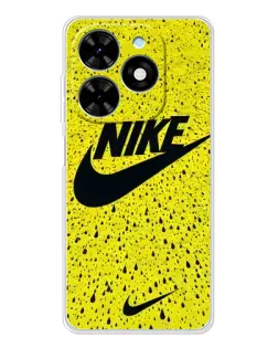Чехол для TECNO Spark Go 2025 с картинкой «Желтый текстурный Nike»