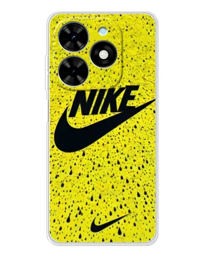 Чехол для TECNO Spark Go 2025 с картинкой «Желтый текстурный Nike»