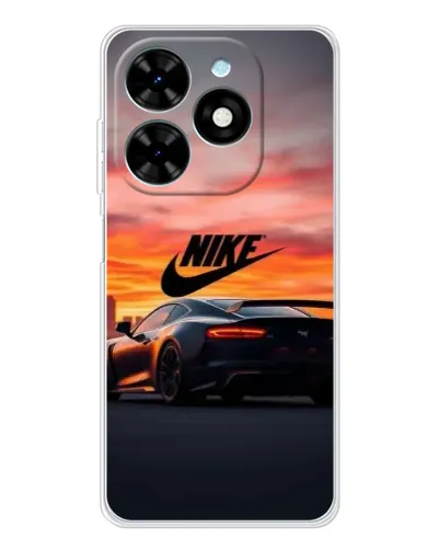 Чехол для TECNO Spark Go 2025 с картинкой «Nike и суперкар»