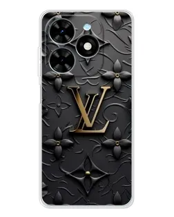 Чехол для TECNO Spark Go 2025 с картинкой «Кожаная текстура LV»