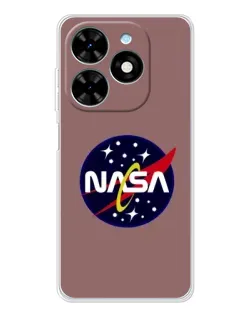 Чехол для TECNO Spark Go 2025 с картинкой «NASA — ретро космос»