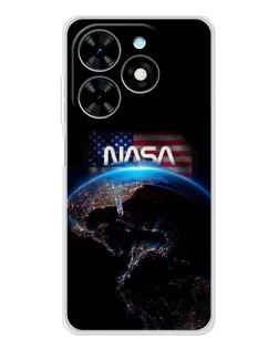 Чехол для TECNO Spark Go 2025 с картинкой «Земля из космоса NASA»