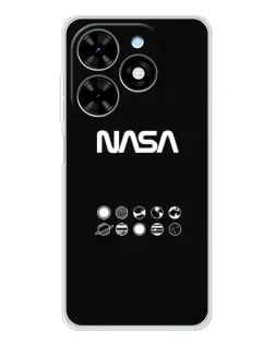 Чехол для TECNO Spark Go 2025 с картинкой «NASA — технический принт»