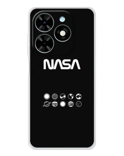 Чехол для TECNO Spark Go 2025 с картинкой «NASA — технический принт» Чехол для TECNO Spark Go 2025 с картинкой «NASA — технический принт»