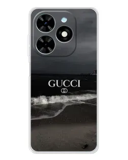 Чехол для TECNO Spark Go 2025 с картинкой «Gucci — морской прибой»