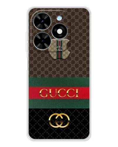 Чехол для TECNO Spark Go 2025 с картинкой «Gucci — брендированный десерт»