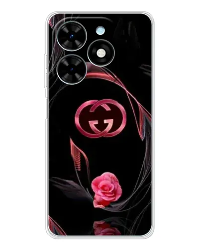 Чехол для TECNO Spark Go 2025 с картинкой «Gucci — неоновая роза»