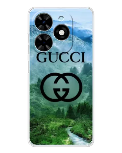 Чехол для TECNO Spark Go 2025 с картинкой «Gucci — горный пейзаж»