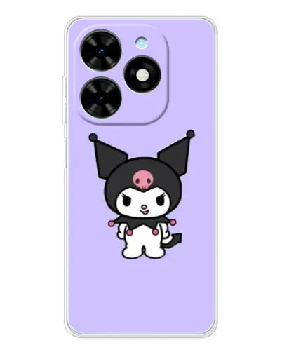 Чехол для TECNO Spark Go 2025 с картинкой «Kuromi — нежный фиолетовый»