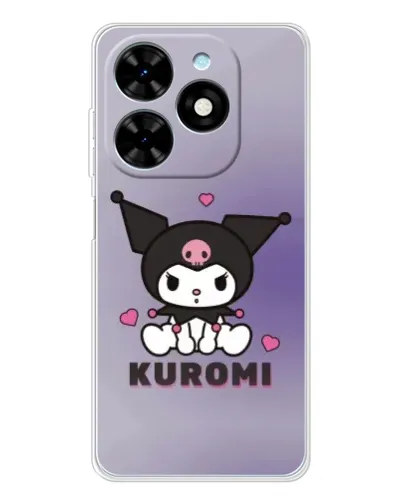 Чехол для TECNO Spark Go 2025 с картинкой «Kuromi — фиолетовый арт»