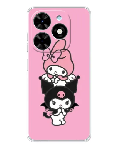 Чехол для TECNO Spark Go 2025 с картинкой «My Melody и Kuromi»