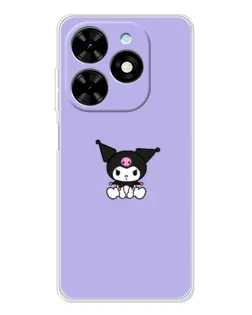 Чехол для TECNO Spark Go 2025 с картинкой «Kuromi — фиолетовый минимализм»