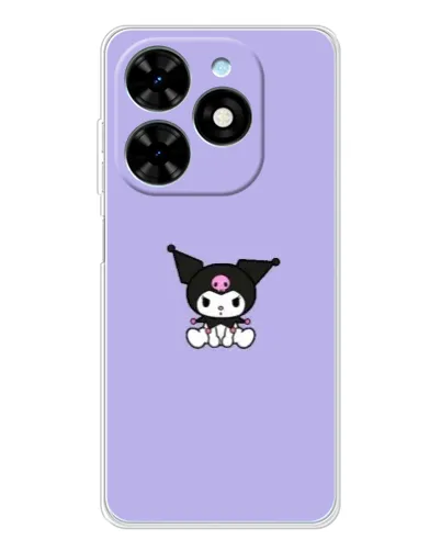 Чехол для TECNO Spark Go 2025 с картинкой «Kuromi — фиолетовый минимализм»