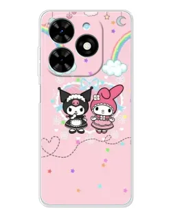 Чехол для TECNO Spark Go 2025 с картинкой «My Melody и Kuromi»