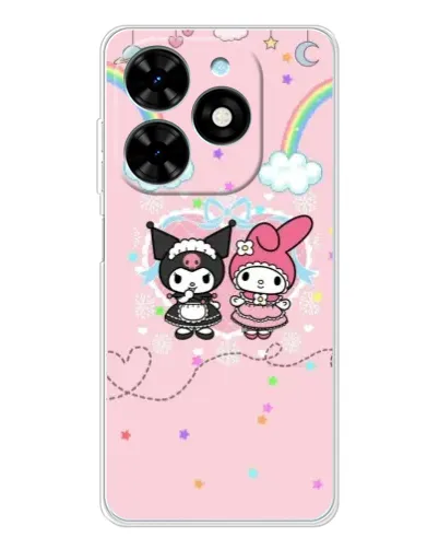 Чехол для TECNO Spark Go 2025 с картинкой «My Melody и Kuromi»