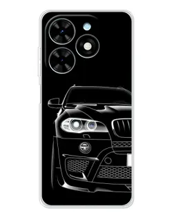 Чехол для TECNO Spark Go 2025 с картинкой «Темный силуэт BMW»