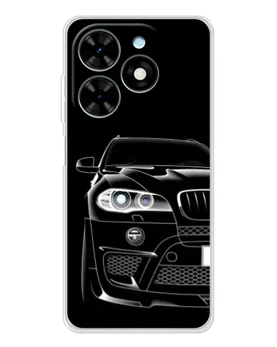 Чехол для TECNO Spark Go 2025 с картинкой «Темный силуэт BMW»